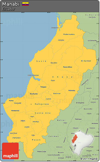 Savanna Style Simple Map of Manabi