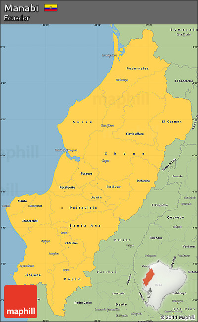 Savanna Style Simple Map of Manabi