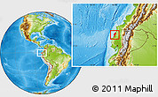 Physical Location Map of Sucre