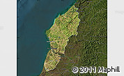 Satellite Map of Sucre, darken