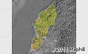 Satellite Map of Sucre, desaturated