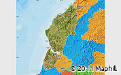 Satellite Map of Sucre, political outside