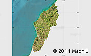 Satellite Map of Sucre, single color outside