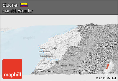 Gray Panoramic Map of Sucre