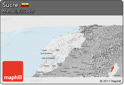 Gray Panoramic Map of Sucre