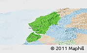 Political Panoramic Map of Sucre, lighten