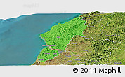 Political Panoramic Map of Sucre, satellite outside