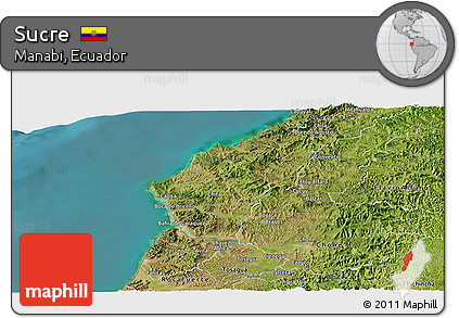 Satellite Panoramic Map of Sucre