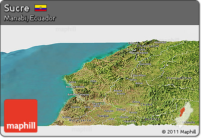 Satellite Panoramic Map of Sucre