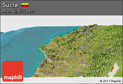 Satellite Panoramic Map of Sucre
