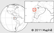 Blank Location Map of Tosagua, within the entire country