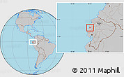 Gray Location Map of Tosagua