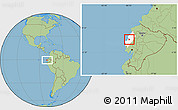 Savanna Style Location Map of Tosagua, highlighted parent region