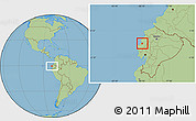 Savanna Style Location Map of Tosagua