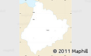 Classic Style Simple Map of Tosagua, single color outside