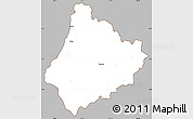 Gray Simple Map of Tosagua, cropped outside
