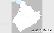 Gray Simple Map of Tosagua, single color outside