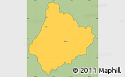 Savanna Style Simple Map of Tosagua, cropped outside