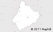 Silver Style Simple Map of Tosagua, cropped outside