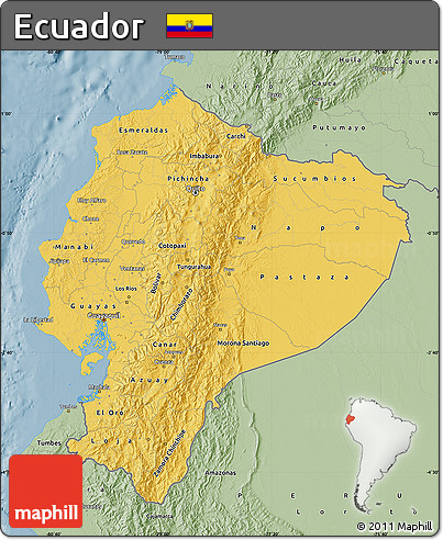 Savanna Style Map of Ecuador