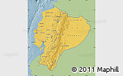 Savanna Style Map of Ecuador, single color outside