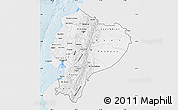 Silver Style Map of Ecuador, single color outside