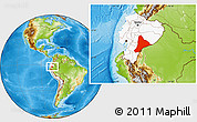 Physical Location Map of Morona Santiago, highlighted country