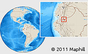 Shaded Relief Location Map of San Juan Bosco