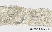 Shaded Relief Panoramic Map of San Juan Bosco