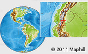 Physical Location Map of Sucua, within the entire country