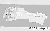 Gray 3D Map of Napo, single color outside