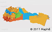 Political 3D Map of Napo, cropped outside
