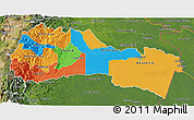 Political 3D Map of Napo, satellite outside
