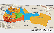 Political 3D Map of Napo, shaded relief outside