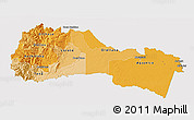 Political Shades 3D Map of Napo, single color outside