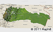 Satellite 3D Map of Napo, shaded relief outside