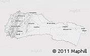 Silver Style 3D Map of Napo, single color outside