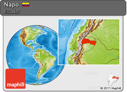 Physical Location Map of Napo