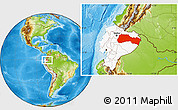 Physical Location Map of Napo, highlighted country