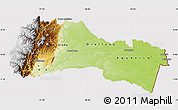Physical Map of Napo, cropped outside