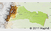 Physical Map of Napo, lighten