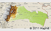 Physical Map of Napo, shaded relief outside