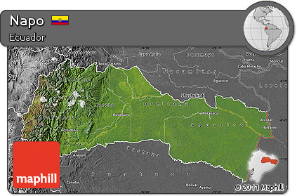 Satellite Map of Napo, desaturated