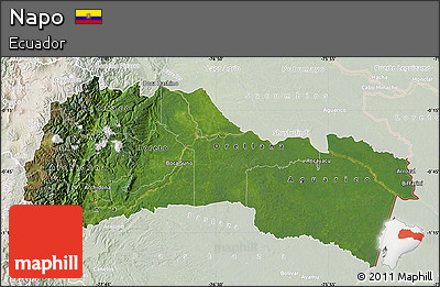 Satellite Map of Napo, lighten