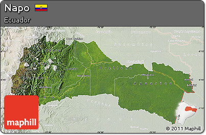 Satellite Map of Napo, lighten