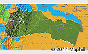Satellite Map of Napo, political outside