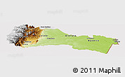 Physical Panoramic Map of Napo, cropped outside