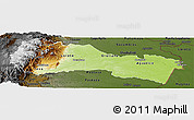 Physical Panoramic Map of Napo, darken