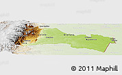 Physical Panoramic Map of Napo, lighten