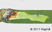 Physical Panoramic Map of Napo, satellite outside